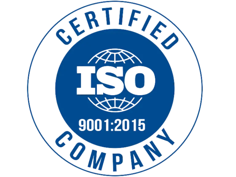 A logo of Certified ISO 9001:2015 Company