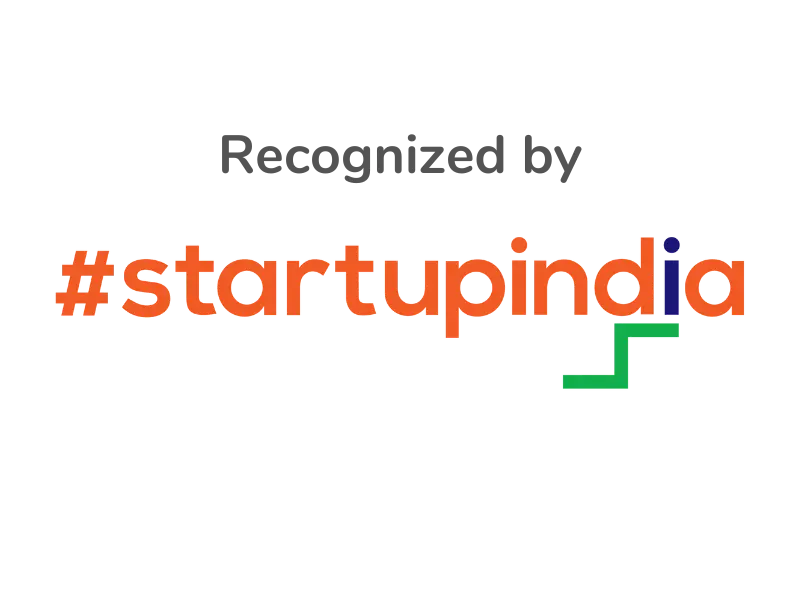 A logo of recognized by #startupindia