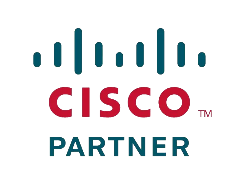 A logo of Cisco Partner